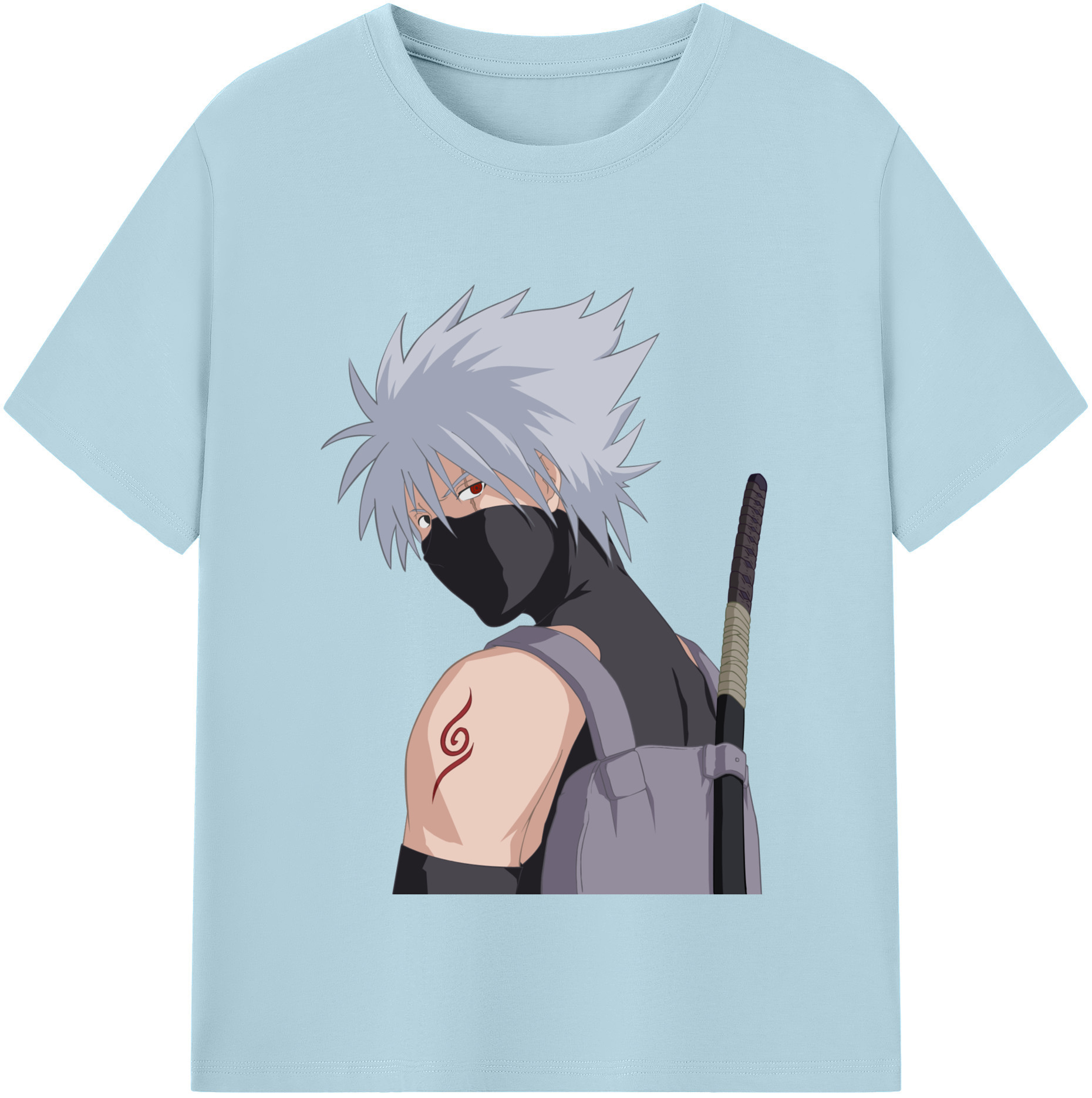 （画像用） NARUTO -ナルト- はたけ カカシ Hatake Kakashi 綿100％半袖Tシャツ（フロントプリント）